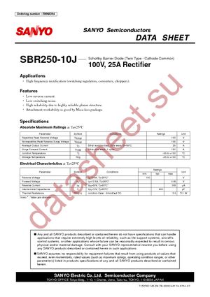 SBR250-10J datasheet  